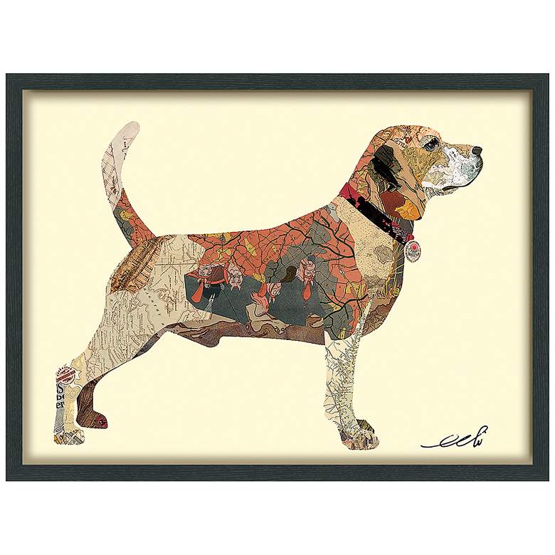 Image 2 Beagle 33" Wide Dimensional Collage Framed Wall Art