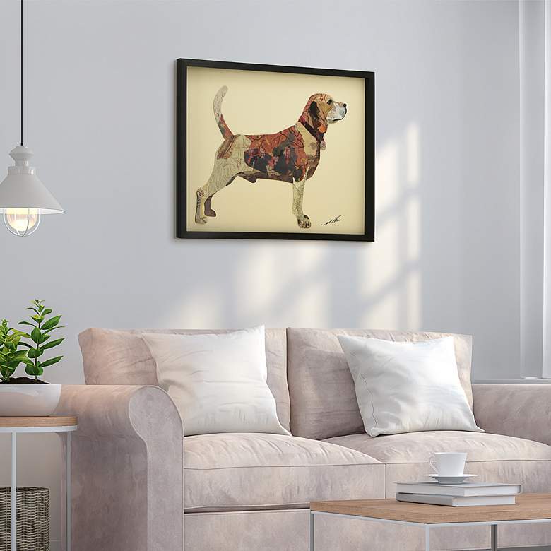 Image 5 Beagle 33" Wide Dimensional Collage Framed Wall Art more views