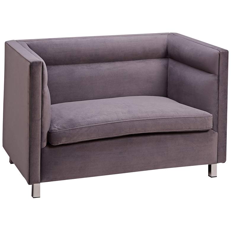 Image 1 Beagle Gray Velvet Pet Sofa Bed