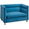 Beagle Light Blue Velvet Pet Sofa Bed