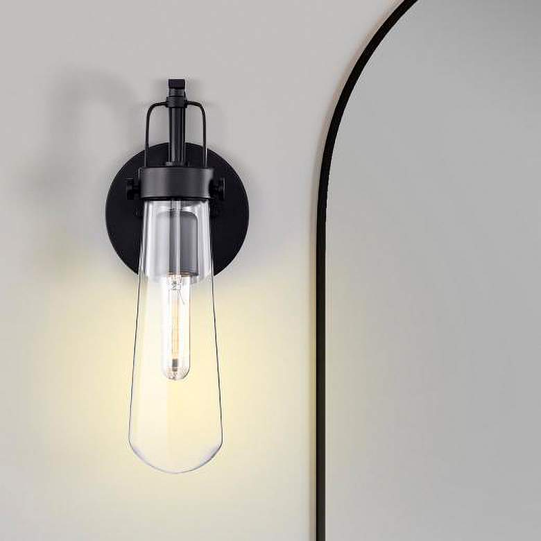 Image 1 Beaker; 1 Light; Wall Sconce with Clear Glass