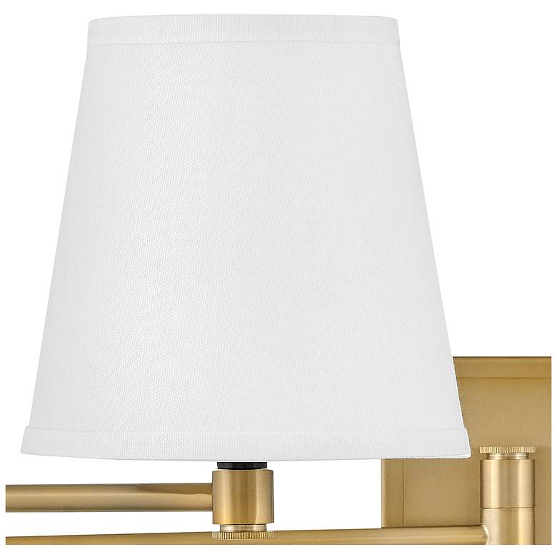 Image 6 Beale 11 1/2" High Lacquered Brass Swing Arm Wall Lamp more views