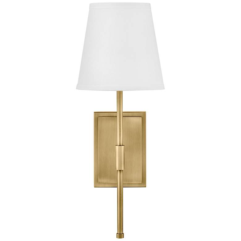 Image 4 Beale 19 1/4" High Lacquered Brass Wall Sconce more views