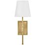 4_Beale 19 1/4" High Lacquered Brass Wall Sconce more views