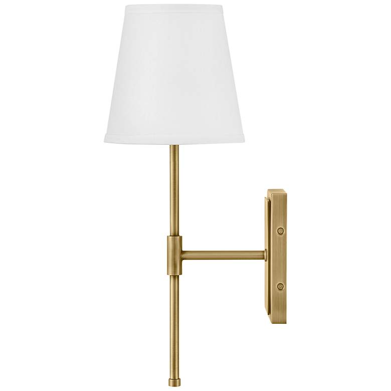 Image 7 Beale 19 1/4" High Lacquered Brass Wall Sconce more views