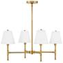 1_Beale 28" Wide Lacquered Brass 4-Light Chandelier