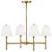 Beale 28" Wide Lacquered Brass 4-Light Chandelier