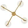 5_Beale 28" Wide Lacquered Brass 4-Light Chandelier more views