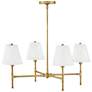 6_Beale 28" Wide Lacquered Brass 4-Light Chandelier more views