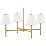 7_Beale 28" Wide Lacquered Brass 4-Light Chandelier more views