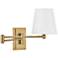 Beale Lacquered Brass Swing Arm Wall Lamp