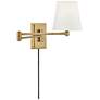 3_Beale Lacquered Brass Swing Arm Wall Lamp more views