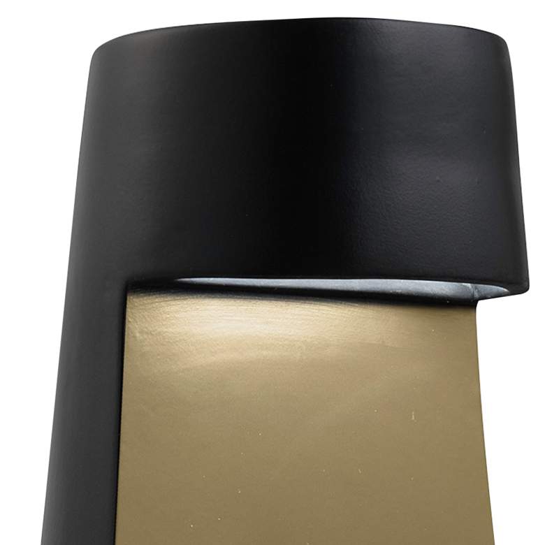 Image 2 Beam 12 1/2" Black Champagne Ceramic Portable LED Accent Table Lamp more views