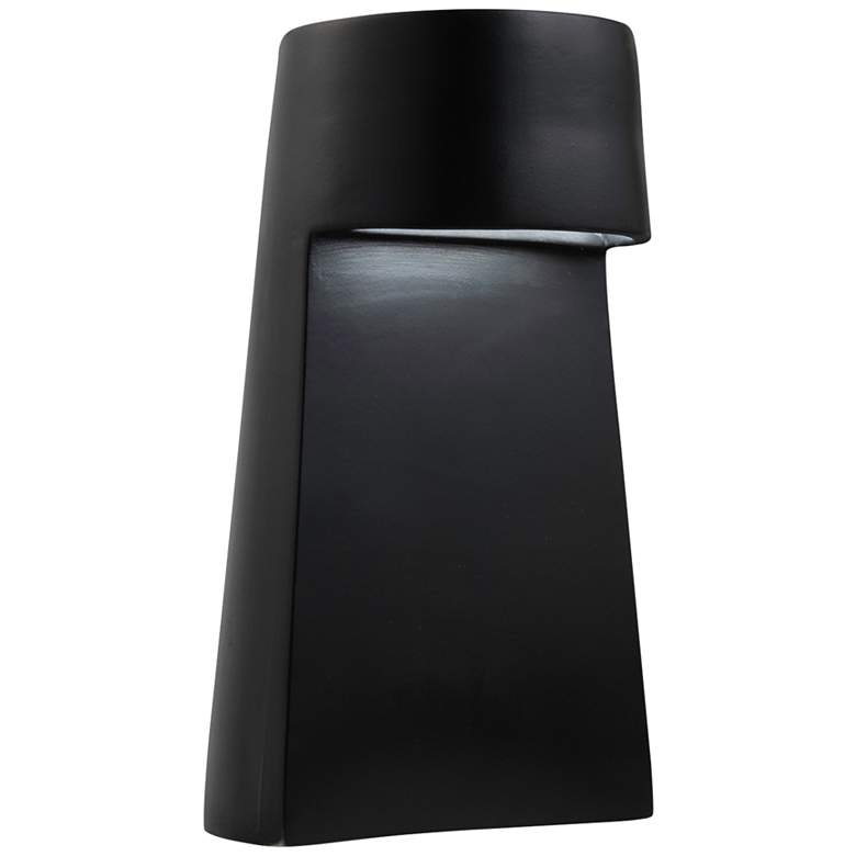 Image 1 Beam 12 1/2 inch High Matte Black Ceramic Portable LED Accent Table Lamp