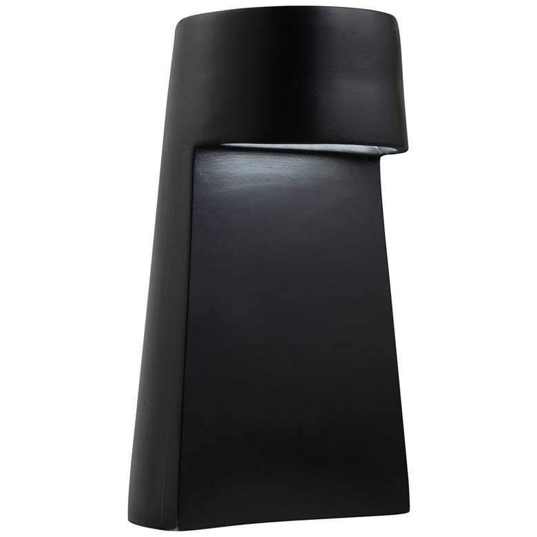 Image 1 Beam 12 1/2" High Matte Black Ceramic Portable LED Accent Table Lamp
