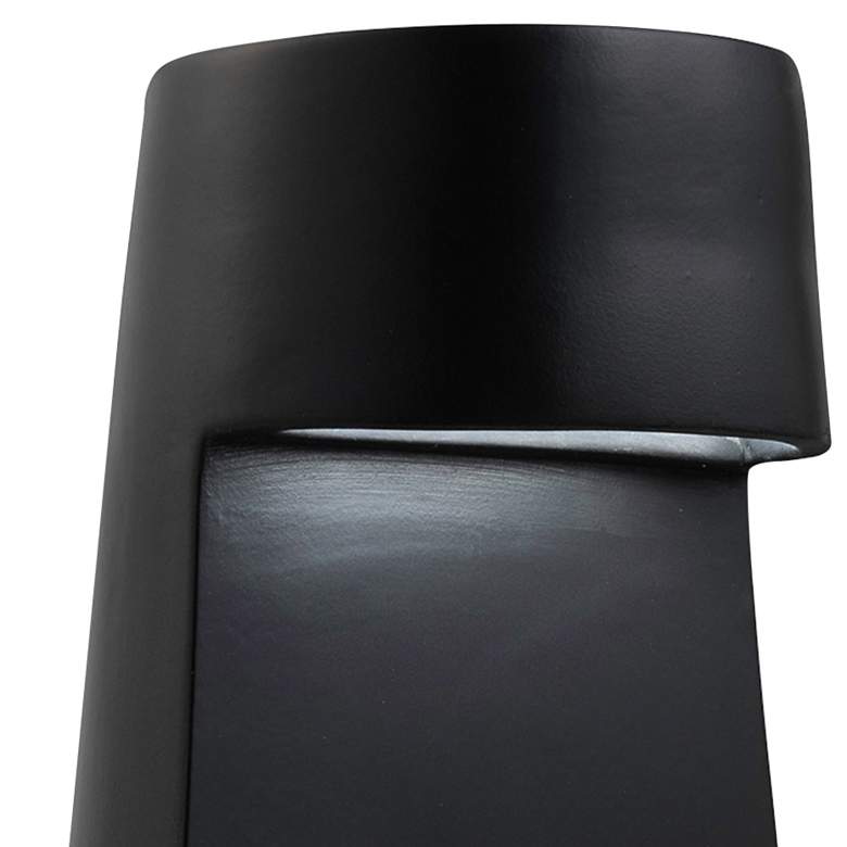 Image 2 Beam 12 1/2" High Matte Black Ceramic Portable LED Accent Table Lamp more views