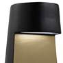 Beam 12 1/2"H Black Champagne Ceramic Portable LED Accent Table Lamp