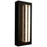1_Beam 12" High Black Outdoor LED Wall Sconce With Seeded Glass Shade