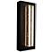 Beam 12" High Black Outdoor LED Wall Sconce With Seeded Glass Shade