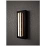 3_Beam 12" High Black Outdoor LED Wall Sconce With Seeded Glass Shade more views
