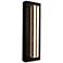 Beam 18" High Black Outdoor LED Wall Sconce With Seeded Glass Shade
