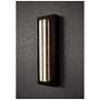 3_Beam 18" High Black Outdoor LED Wall Sconce With Seeded Glass Shade more views
