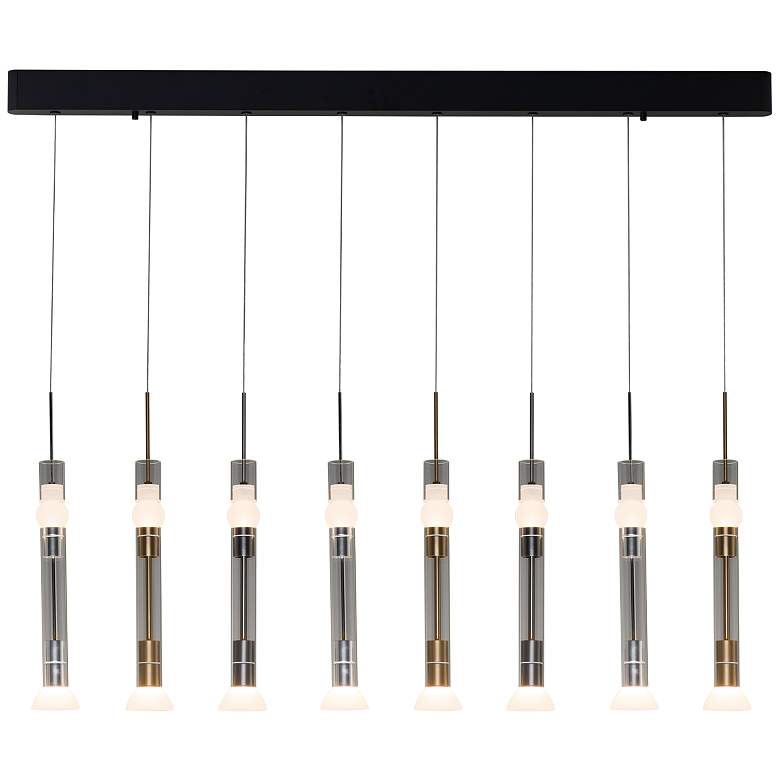 Image 1 Beam 51.2" Brushed Gold/Brushed Aluminum/Saint Dark Gray Pendant