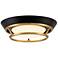Beam Me Up! 14" Wide Coal and Satin Brass LED Ceiling Light