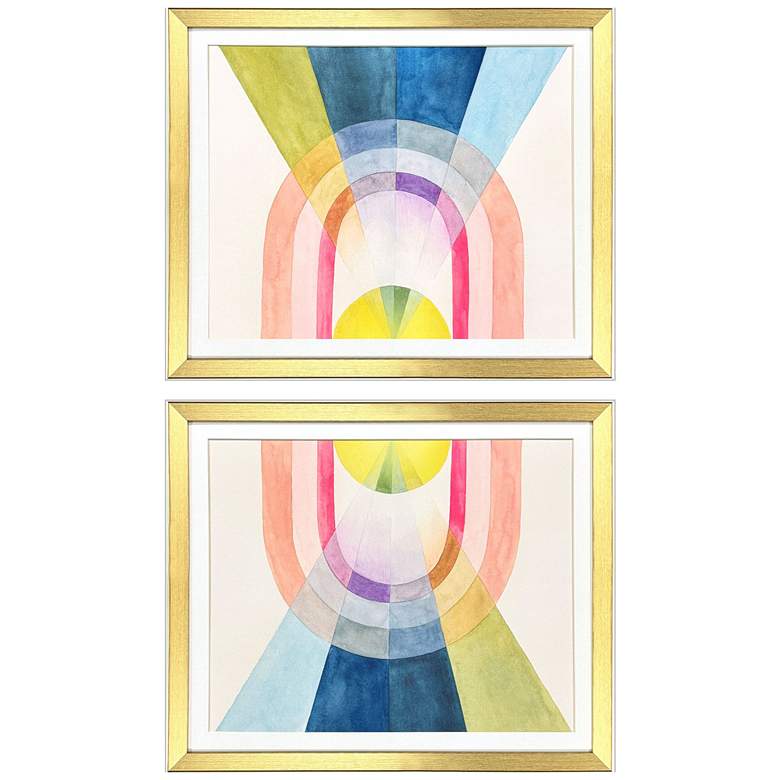 Image 1 Beamed 24"W x 20"H Modern Framed Art Set of 2