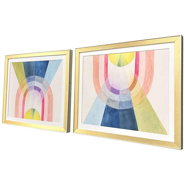 Image 2 Beamed 24"W x 20"H Modern Framed Art Set of 2 more views