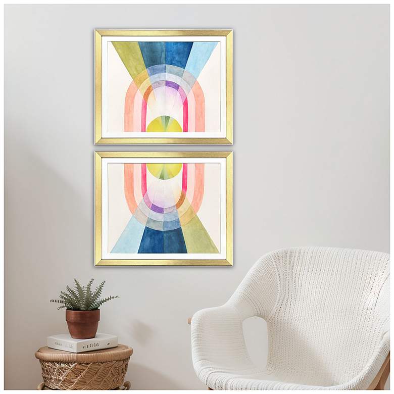 Image 4 Beamed 24"W x 20"H Modern Framed Art Set of 2 more views