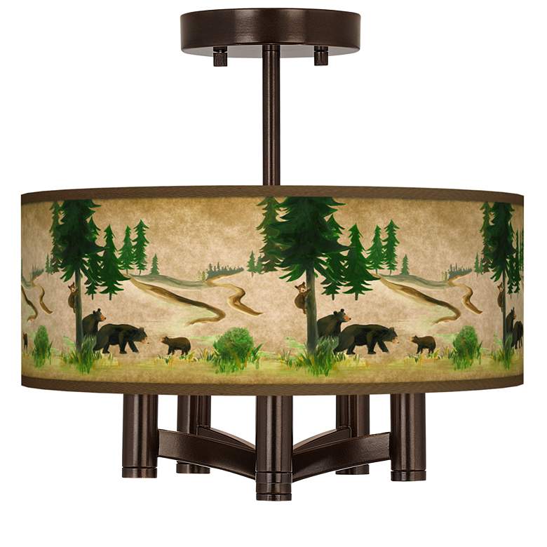 Image 1 Bear Lodge Ava 5-Light Bronze Ceiling Light