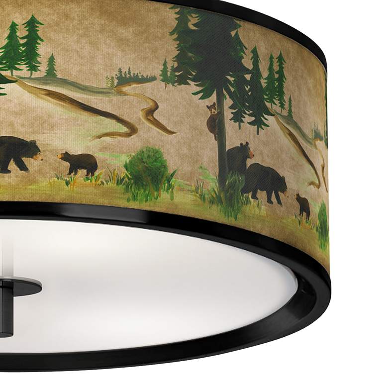Image 3 Bear Lodge Black 14 inch Wide Ceiling Light more views