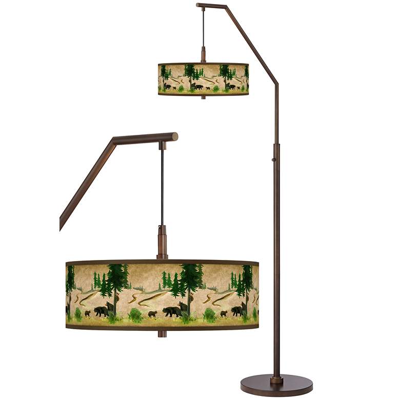 Image 1 Bear Lodge Bronze Downbridge Arc Floor Lamp