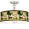 Bear Lodge Giclee 16" Wide Semi-Flush Ceiling Light