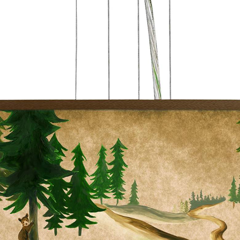 Image 2 Bear Lodge Giclee 24" Wide 4-Light Pendant Chandelier more views