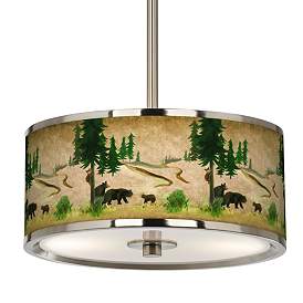 Image3 of Bear Lodge Giclee Glow 10 1/4" Wide Pendant Light more views