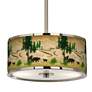 Thumbnail3 of Bear Lodge Giclee Glow 10 1/4" Wide Pendant Light more views