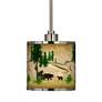 Bear Lodge Giclee Glow Mini Pendant Light