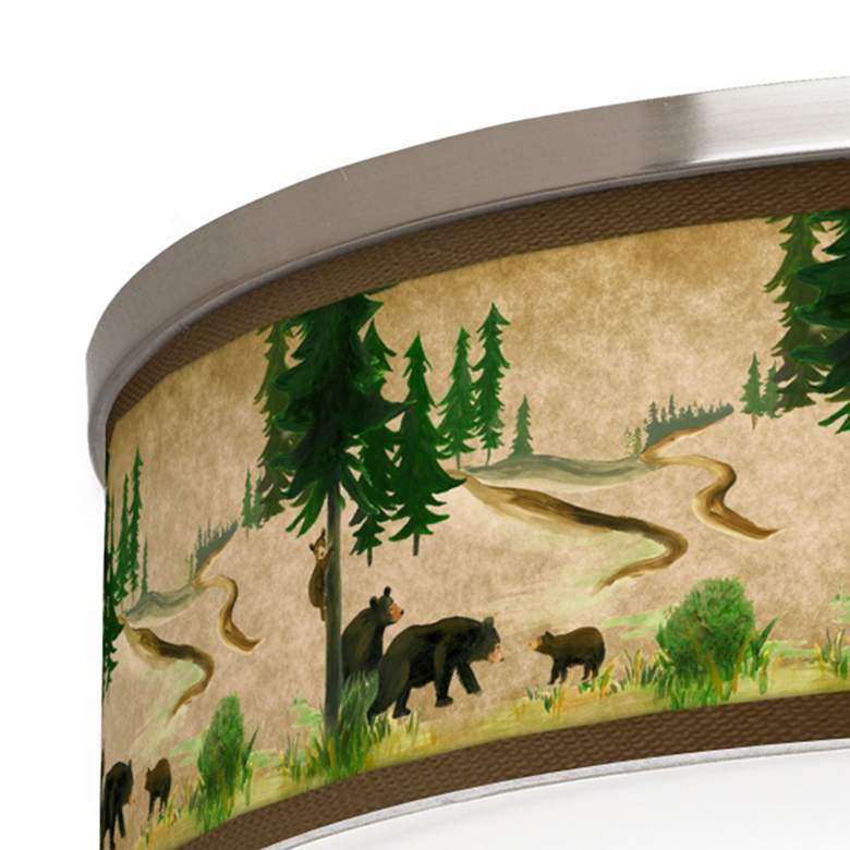 Image 2 Bear Lodge Giclee Nickel 20 1/4" Wide Ceiling Light more views