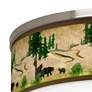 2_Bear Lodge Giclee Nickel 20 1/4" Wide Ceiling Light more views