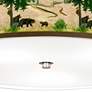 Thumbnail3 of Bear Lodge Giclee Nickel 20 1/4" Wide Ceiling Light more views