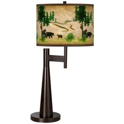 Bear Lodge Giclee Novo Table Lamp