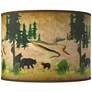 Bear Lodge Giclee Round Drum Lamp Shade 15.5x15.5x11 (Spider)