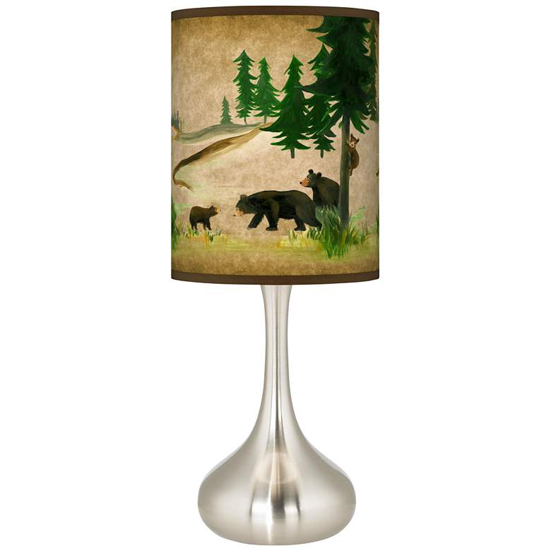 Image 1 Bear Lodge Giclee Rustic Modern Droplet Table Lamp