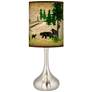 Bear Lodge Giclee Rustic Modern Droplet Table Lamp