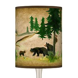 Image2 of Bear Lodge Giclee Rustic Modern Droplet Table Lamp more views