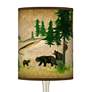 Bear Lodge Giclee Rustic Modern Droplet Table Lamp