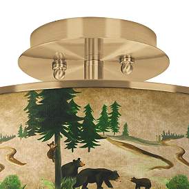 Image2 of Bear Lodge Gold 14" Wide Ceiling Light more views
