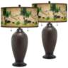 Bear Lodge Hammered Oil-Rubbed Bronze Table Lamps Set of 2